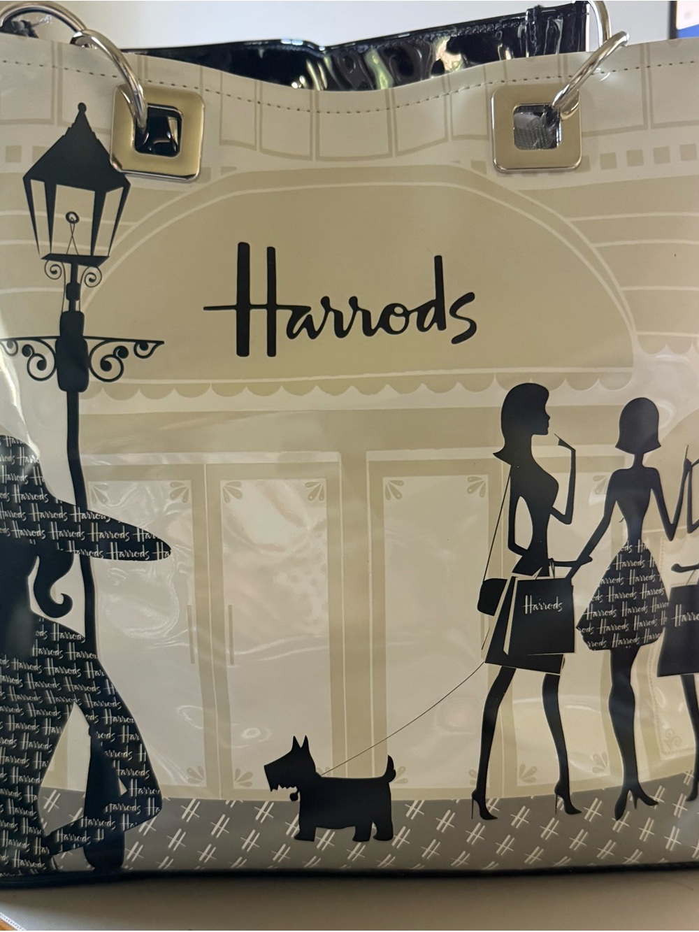 Harrods Beige and Black Parisian Silhouette Wall Art
